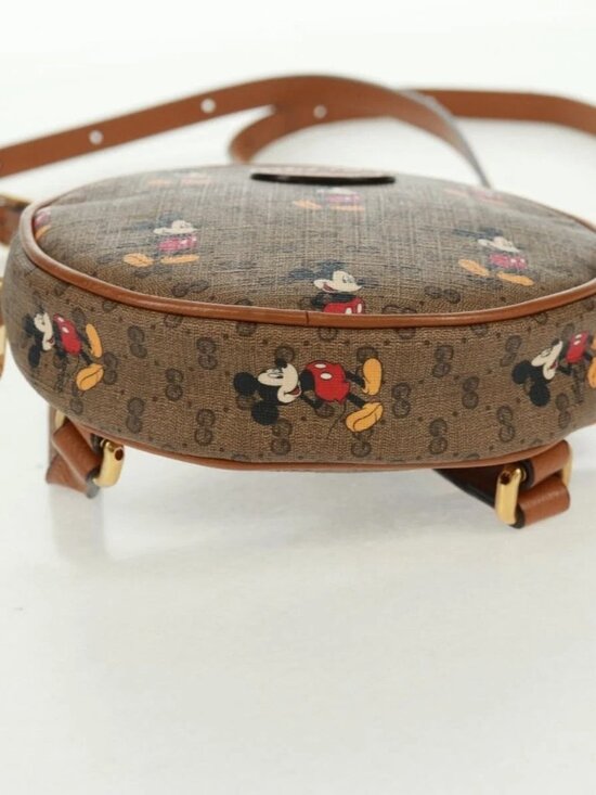 GUCCI Micro GG Supreme Disney Backpack PVC Beige Gold 603730 Auth 159823M main image 5